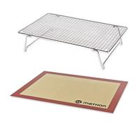 Lot Volette rectangulaire en inox avec tapis de cuisson en silicone Mathon