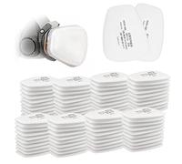 Lot x80 Filtre Couverture de Visage Filtre à Particules Protection, 5N11 Rechange Filtres, Cartridge pour 3M 6000/6200/7502/6800/7501/FF402 (10,5 x 8,5 x 0,5 cm)