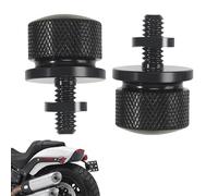 Lotbun 2 pièces Vis de Selle en Aluminium 7075-T6 pour Harley Davidson, Vis de Fixation de Siège 1/4 "-20 d'aluminium Noir