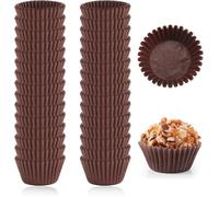 Lotbun Lot De 1000 Caissettes En Papier Pour Muffins,Mini Moules à Muffins En Papier Marron Pour Petits Cupcakes,Pour La Cuisson