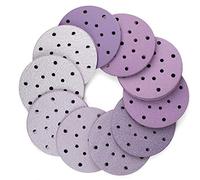 LotFancy 100 Pièces Disque Abrasif 150mm Grain 40 60 80 120 150 220 240 320 400 800 Disques de Poncage 17 Trous pour Métal Bois Ponceuses Excentriques