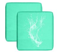 Lots De 1/2/4 Housse de Coussin de Canapé Exterieur Impermeable pour Salon de Jardin, Housse Assise avec Fermeture Éclair, Amovibles pour Intérieur Et Extérieur, Terrasse(Vert d'eau,50x50x5cm 2pcs)