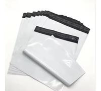 Lots de sacs de courrier blancs auto-adhésifs, enveloppe de courrier Express, rangement, pochette d'emballage en plastique pour livraison Express 38x52cm-50pcs