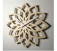 Lotus Bambou Bois Moderne Fleur Horloge Murale Creative Bambou Mur Horloge Murale