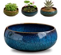 Lotus Bowl Planter-Pot De Fleurs D'Eau En Céramique Sacré Bonsaï Bol Fleur De Lotus Vase Peu Profond Émaillé Pour Graines De[PP200]