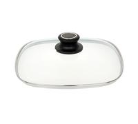 LOTUS carré couvercle en verre de sécuritéØ 29 cm pour tous commun Poêles, pots, Rôtissoire incl. poignée du couvercle avec aération permanente