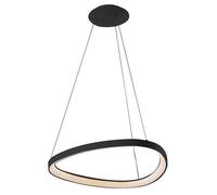 Lotus Led Suspension 48W 3000K Noir - Plafonnier Asymétrique Moderne Ip20 Cri80 Dimmable - Groupe Rossini