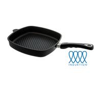 Lotus Poêle À Griller Ø29 Cm Induction Aluminium Antiadhésif Noir