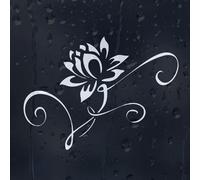 Lotus Water Lily Flower Autocollant voiture 15 cm x 11 cm Vinyle Blanc