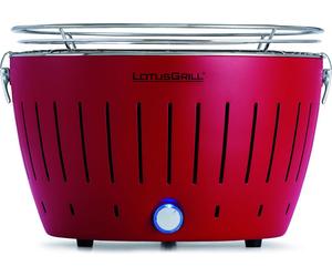 LotusGrill Classic rouge feu G340 le barbecue au charbon de bois à faible fumée/gril de table avec USB