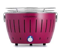 LotusGrill S Small Compact Mauve, le barbecue/grill de table à charbon de bois à faible fumée disponible en différentes couleurs. Alimentation via USB ou powerbank. Idéal pour les campeurs, les