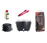 LotusGrill S Small Kompakt Starter-Set Gris anthracite Barbecue au charbon de bois 5 pièces