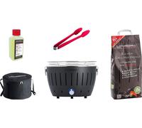 LotusGrill S Small Kompakt Starter-Set Gris anthracite Barbecue au charbon de bois 5 pièces