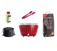 LotusGrill S Small Kompakt Starter-Set rouge feu Barbecue au charbon de bois 5 pcs