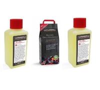 LotusGrill Sac de Charbon de Hêtre 2,5 kg avec 2 Pâtes Combustibles 200 ml pour Grillades Sans Fumée