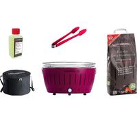 LotusGrill XL Set de démarrage 5 pièces XL Grill prune avec connexion USB
