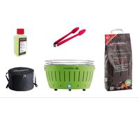 LotusGrill XL Set de démarrage barbecue XL vert citron avec connexion USB 5 pièces