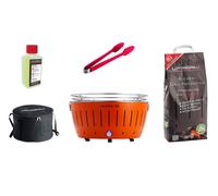 LotusGrill XL Set de démarrage orange mandarine avec connexion USB 5 pièces