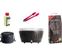 LotusGrill XL Starter-Set (G435) Gris anthracite 5 pièces Raccordement USB faible fumée