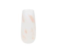 Lou de castellane Vase en verre rond - Blanc et orange