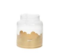 Lou-de-castellane Vase en verre rond - Or et transparent