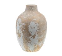 Lou de castellane Vase rond céramique - Blanc et or