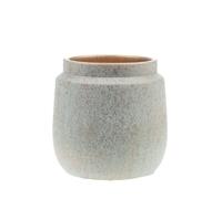 Lou-de-castellane Vase rond céramique - Blanc et or
