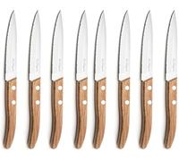 Lou Laguiole 497511NT01PK4 Forest Set de 4 Couteaux Office, Acier Inoxydable, Bois Naturel, 22 x 13 x 2 cm (Lot de 2)