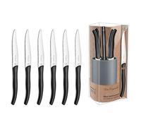 LOU LAGUIOLE - Bloc de 6 couteaux steak - Sky - Acier inoxydable 13 C, Finition Brillante - Noir