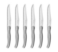Lou Laguiole - Coffret 6 couteaux steak - Tradition - Acier inoxydable 13 C, Finition Vintage - Gris Vintage