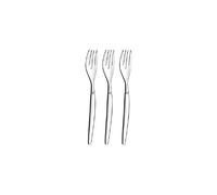 LOU LAGUIOLE Jet - Coffret de 3 fourchettes dessert 14 cm - Inox finition miroir
