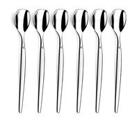 LOU LAGUIOLE Jet Cuillères à glace Acier 18/0, Lot de 6, 18.5 cm, Inox | Lot de 6 cuillères à glace et long drink, Acier inoxydable 18/0, Finition Miroir, Longueur 185 mm, Compatible lave-vaisselle
