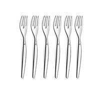 LOU LAGUIOLE Jet Fourchettes gâteau Acier Inox 18/0, Lot de 6, 14 cm, Inox | Lot de 6 fourchettes à gâteau, Acier inoxydable 18/0, Finition Miroir, Longueur 14 mm, Compatible lave-vaisselle