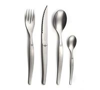 LOU LAGUIOLE Jet Ménagère 24 couverts Inox Pour 6 personnes, PVD Gris | Ménagère 24 couverts pour 6 personnes, Acier inox 18/0, Finition brillante, Gris vintage, Lavage à la main