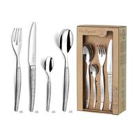 Lou Laguiole – Ménagère – Jet Textil – 24 couverts (6 personnes) – Inox 18/0