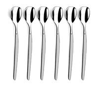 LOU LAGUIOLE Jet Sablé Cuillères à glace 18/0, Lot de 6, 18.5 cm, Inox | Lot de 6 cuillères à glace et long drink, Acier inoxydable 18/0, Finition Sablée, Longueur 185 mm, Compatible lave-vaisselle