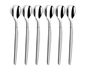 LOU LAGUIOLE Jet Sablé Cuillères à glace 18/0, Lot de 6, 18.5 cm, Inox | Lot de 6 cuillères à glace et long drink, Acier inoxydable 18/0, Finition Sablée, Longueur 185 mm, Compatible lave-vaisselle