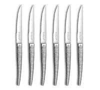 LOU LAGUIOLE Jet Textil Couteaux steak/viandes, Set de 6, Lame 10 cm, Inox