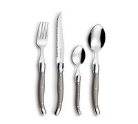 LOU LAGUIOLE Tradition Service 48 couverts en Inox Pour 12 personnes, Taupe | Ménagère 48 couverts pour 12 personnes, Acier inoxydable 18/0, Finition Brillante, Compatible lave-vaisselle