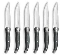 Lou Laguiole – Set de 6 couteaux steak Tradition XL – Acier inox 18/0, Longueur 240 mm, gris