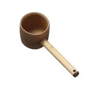 Louche à Eau en Bambou 21,5x7x8,5cm, Long Manche pour Service du thé | Forme Large, Surface Lisse, Protection la Chaleur, Adaptée aux Restaurants, Amateurs de Thé, Bain ou Vin