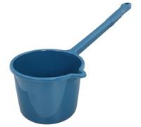 Louche à Eau en Plastique PP, Long Manche, Bec Verseur Cuisine et Bain | Prise Ergonomique, Trou Suspendre Pratique, Format Monobloc Bleu pour Vaisselle, Plantes, Soins Domestiques et Camping