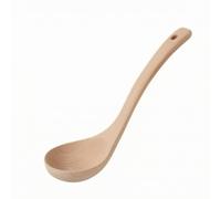 Louche à Long Manche, Courbé | Cuilleron Rond Profond, Louche En Bois, Non peint, pour Cuisine, Buffet, Cuisiniers