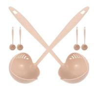 Louche à Soupe avec Passoire Intégrée, Bec Verseur Précis, Poignée | Écumoire Pratique pour Bouillons et Légumes, Trous Fins Réguliers, Surface Lisse Résistante à L’huile, la Cuisine Maison