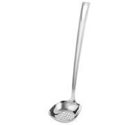 Louche à Soupe Carrée Poignée Antidérapante, en Acier Inoxydable 316 | Design Filtrant, Résistance à Corrosion, Usage Cuisine Domestique et Professionnelle, Finition Argenté