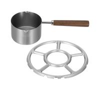 Louche à Soupe Inox 304 à Long Manche, Double Bec Verseur Inclinée | Service Ambidextre sans Goutte, Bord Angulaire Épais, pour Bouillons, la Cuisine Professionnelle et Buffet