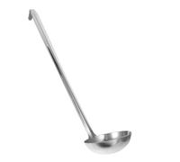 Louche à Soupe Profonde en Acier Inoxydable 230ml avec Crochet | Manche Long, Design Épaissi et Profond, Service de Bouillon, Porridge et Sauce, Couleur Argenté