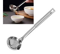 Louche à Soupe, Séparateur D'huile Durable en Acier Inoxydable 304, Cuillère à écumoire Passoire à Huile, Cuillère à Filtre à Soupe avec Poignée pour Huile, écrémage des Graisses, Facile à Ranger avec
