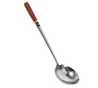Louche à Wok en Acier Inoxydable à Long Manche, Grosse Capacité | Usage Maison et Professionnel, Argentée, Lavable au Lave-vaisselle, Outil Polyvalent pour Mélanger et Servir