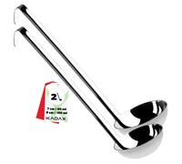 Louche / cuillère à soupe - KADAX - Set 7+8 cm - 2 pièces - Poignée ergonomique - Grande capacité